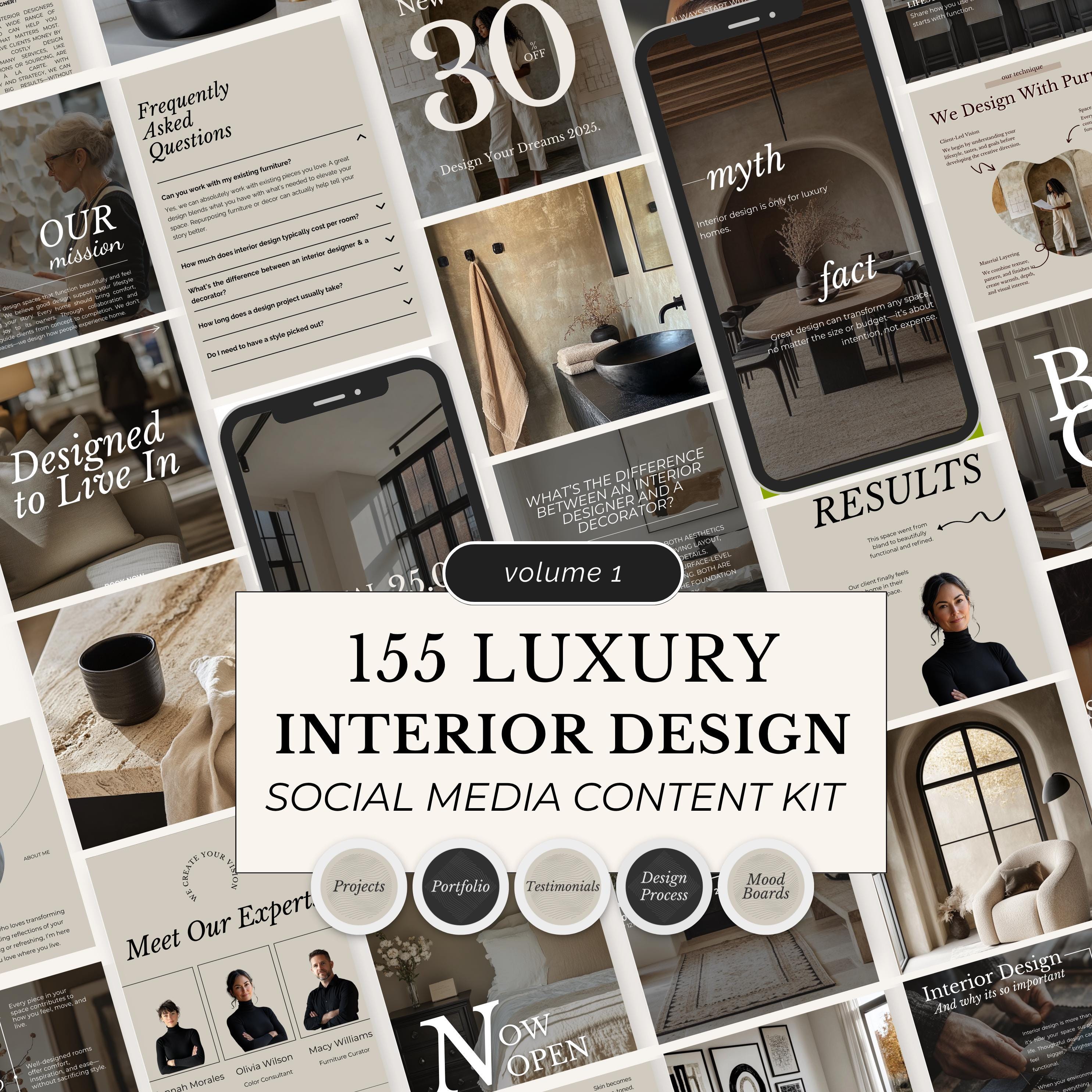 Scandinavian Interior Design Instagram Templates: Photos & Highlight ...