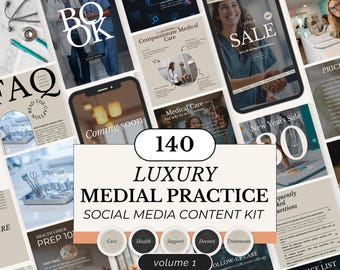 Medical Instagram Templates: Clinic Social Media Kit (Canva)