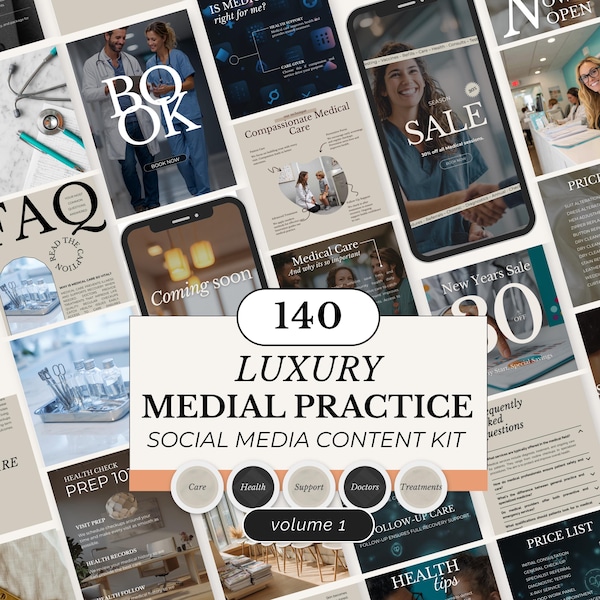 Medical Instagram Templates: Clinic Social Media Kit (Canva)