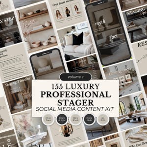 Home Stager Social Media Post Templates | Real Estate & Interior Staging Canva Bundle