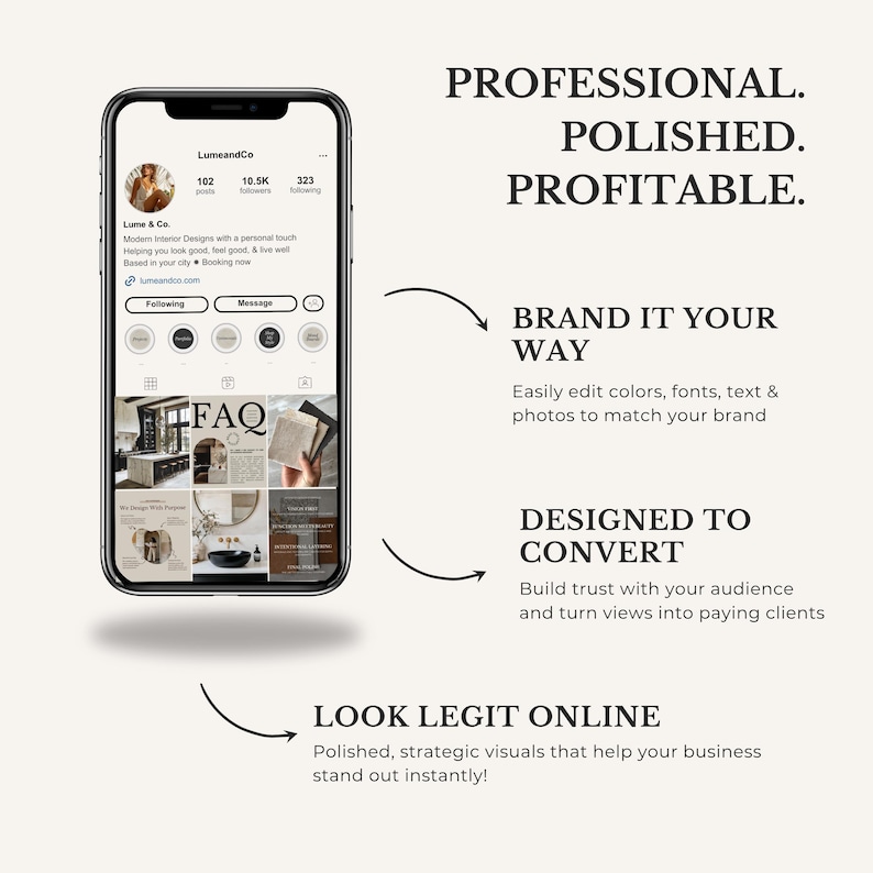 Scandinavian Interior Design Instagram Templates: Photos & Highlight ...
