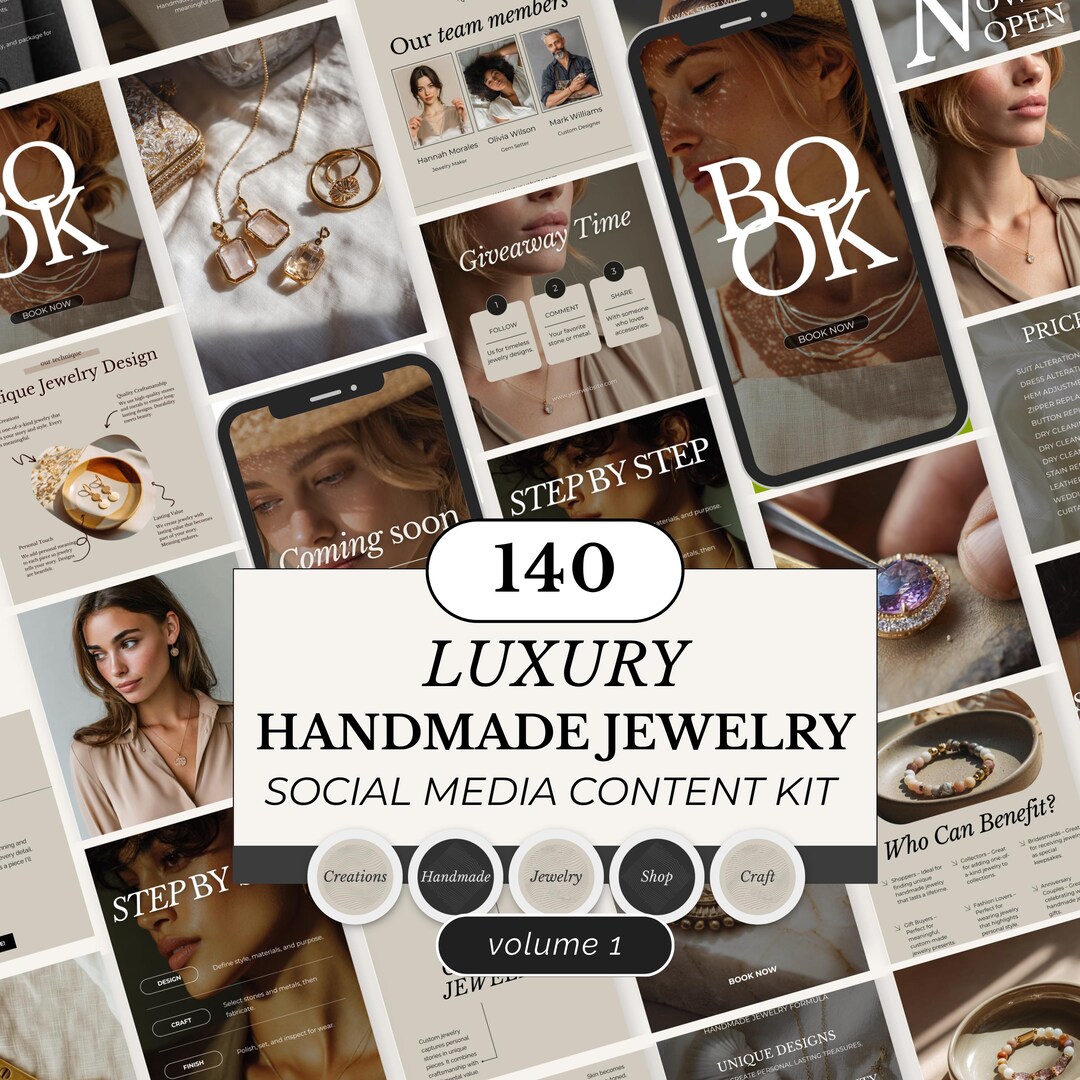 Jewelry Instagram Templates | Social Media Canva Bundle (digital ...