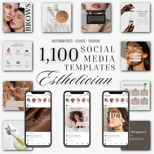 Esthetician Instagram Templates: Beauty Services Social Media Kit