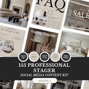 Professional Home Staging Social Media Templates | Canva Post Kit for Stagers & Realtors
