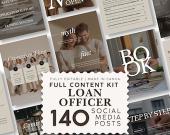 Loan Officer Canva Templates: Social Media Pack (Editable Instagram & Stories)