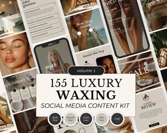 Paquete de publicaciones de Instagram sobre depilación: plantillas de marketing para salones y fotos de stock