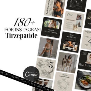 Tirzepatide Social Media Templates | Weight Loss & Wellness Canva Posts for Clinics