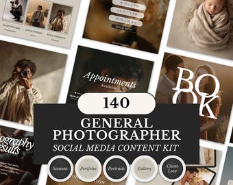 Plantillas para negocios de fotografía: Formularios, Contrato y Redes Sociales (Canva)