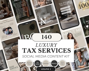 Tax Services Instagram Templates: Tax Prep & Client Education Posts (Canva)