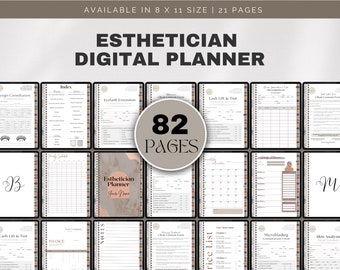 Digital Esthetician Planner: Client Intake & Facial Treatment - Editable Forms