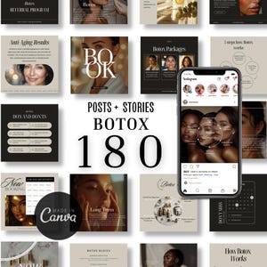 Aesthetic Botox Instagram Templates For Estheticians Medspas And Nurse Injectors With Stories And Posts