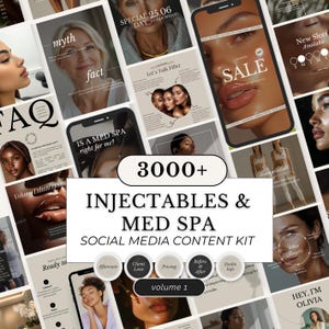 3100+ Injector and Med Spa Social Media Templates – Canva Kit for Botox, Fillers, Aesthetics and Clinic Marketing