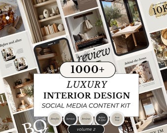 Interior Designer Instagram Templates | Canva Social Media Posts Stories & Highlight Covers