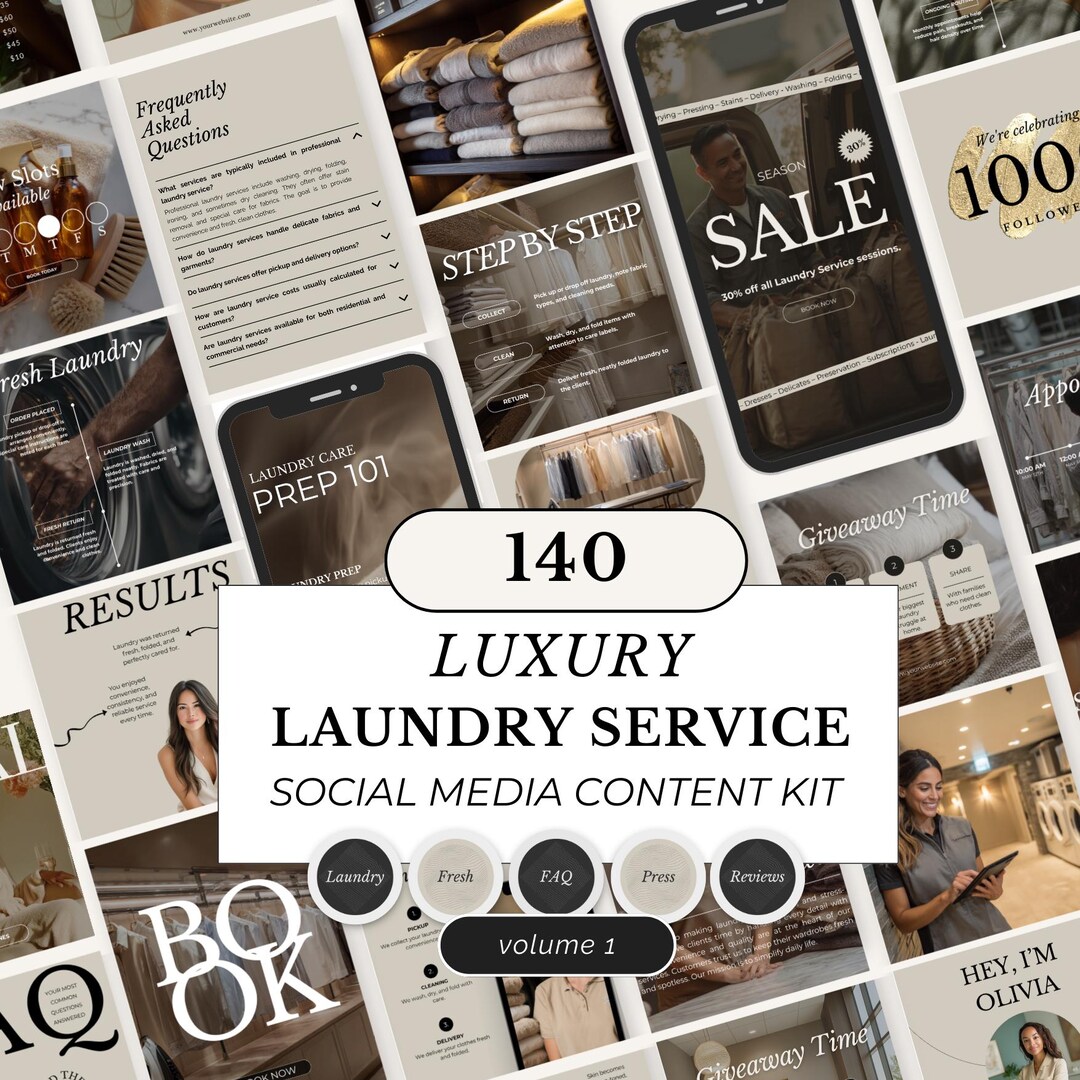 Laundry Service Instagram Templates: Service Posts, Stories & Stock ...