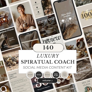 Instagram-mallar för andliga coacher: Inlägg om tankesätt, helande och tillväxt (Canva)