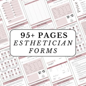 Lot de formulaires pour esthéticienne, Modèles pour esthéticienne, Formulaires de consentement pour le visage, Formulaires de consentement pour esthéticienne