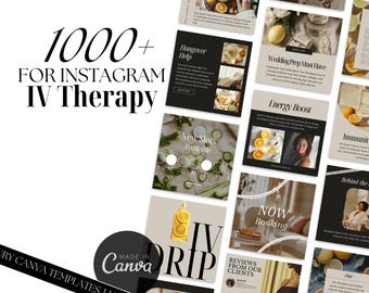 IV Therapie Instagram Vorlagen: Wellness & Immunsystem (Canva)