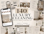 Cleaning Business Templates, House Cleaning Canva Posts, Maid Service Social Media Kit
