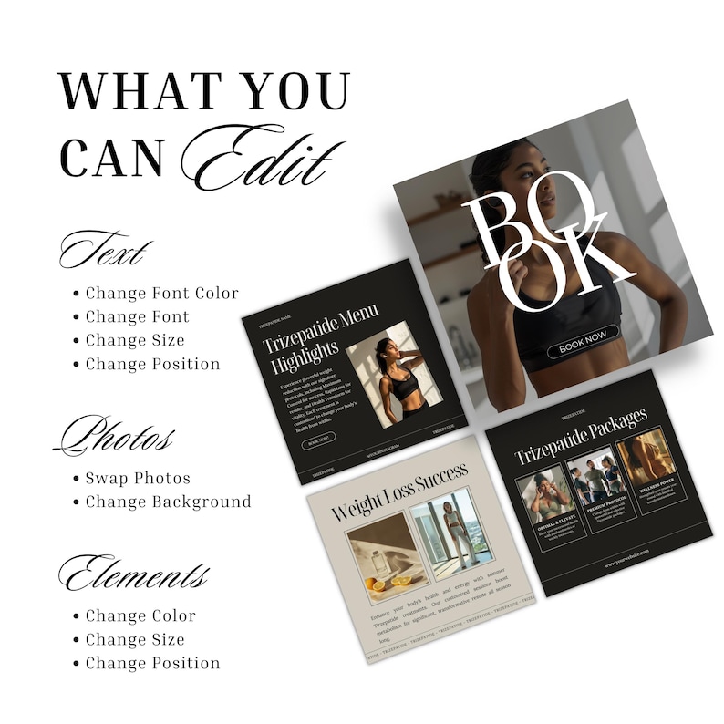 Medical weight management social media template with engaging patient education design