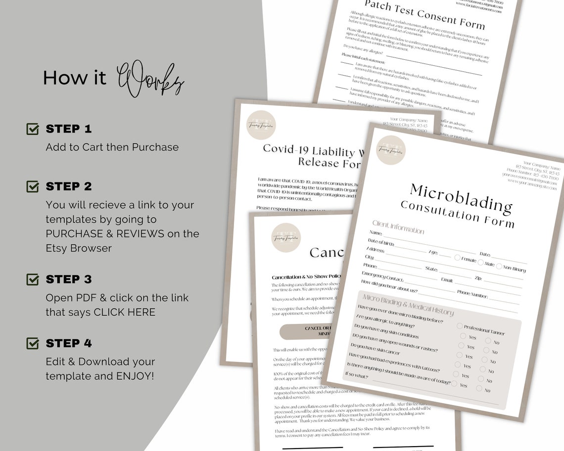 Facial Consultation Forms for Estheticians Skin Care Forms for Skin