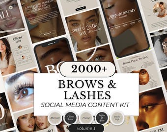 Brow & Lash Social Media Templates: Canva Kit for Beauty Businesses