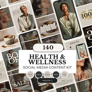 Wellness Instagram Templates: Holistic Coaching Posts Bundle