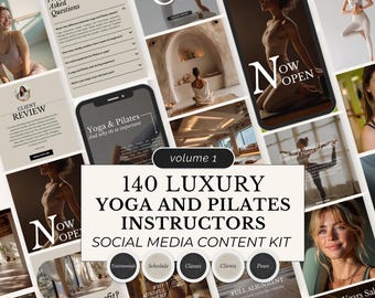 Pilates Yoga Social Media Templates – Marketing Kit for Instructors