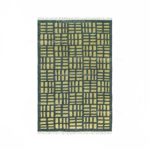 Wool & Jute Rug, Kilim Dhurrie Rug, Southwestern Kilim Rug, Traditional Indian Area Rug, Boho Decor Rug, Rectangle Kilim Rug, Decorative Rug