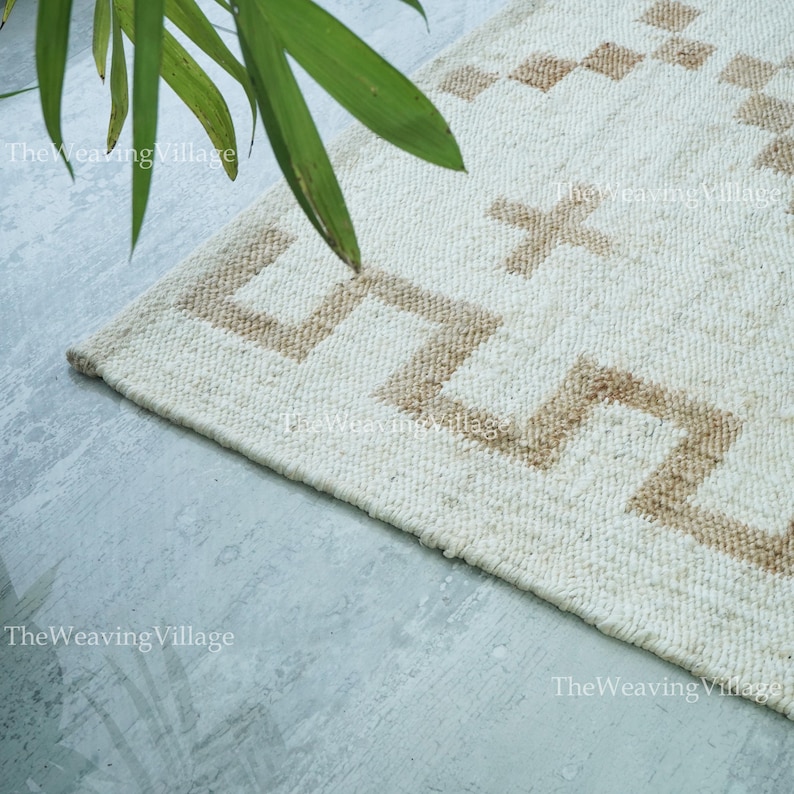 Hemp Jute Area Rug, Natural Fiber Woven Textured Rug, Modern Jute Rug ...