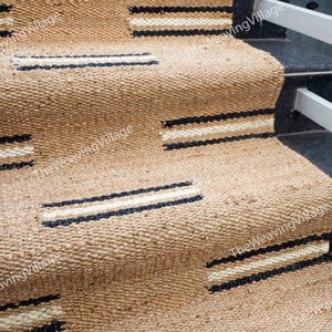 Natural Jute Rug, Stair Runner Rug, Hemp Jute Rug, Jute Area Runner, Bohemian Jute Rug,Home Decor Rug, Hallway Runner Rug, Custom Size Rug