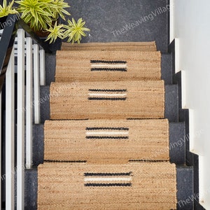 Natural Jute Rug, Stair Runner Rug, Hemp Jute Rug, Jute Area Runner, Bohemian Jute Rug,Home Decor Rug, Hallway Runner Rug, Custom Size Rug