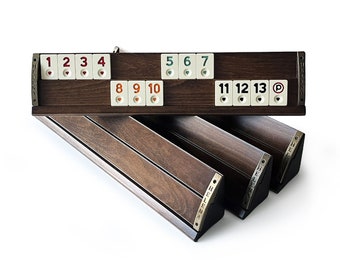 VIP Massive Wood Rummi Set Handmade, Tile Rummy, Rummy Cube, Okey Game Set