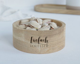 Kleine Snackschale Snackschüssel Fingerfood - Herz - 100% FSC® zertifiziert - Eiche - gewachst - BOWLY