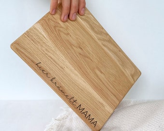 Premium cutting board - this is where MAMA crumbles - 100% FSC® certified oak wood - Customizable - LYDIA