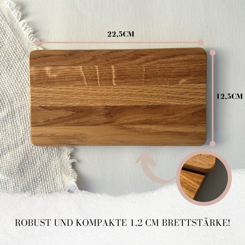 Frühstücksbrett LIEBLINGSMENSCH Personalisierbar Schneidebrett Eiche geölt mit Gravur hart und robust Premium Qualität Bild 3