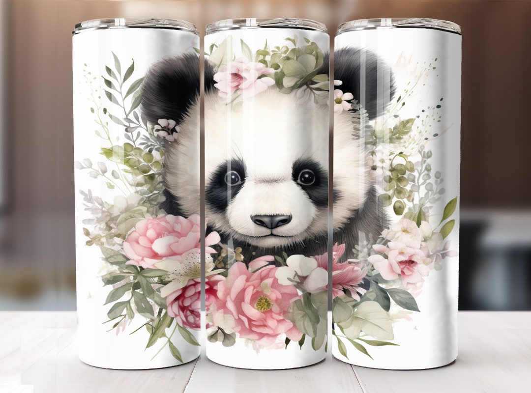 Panda 20 Oz Skinny Tumbler Sublimation Design Straight - Etsy