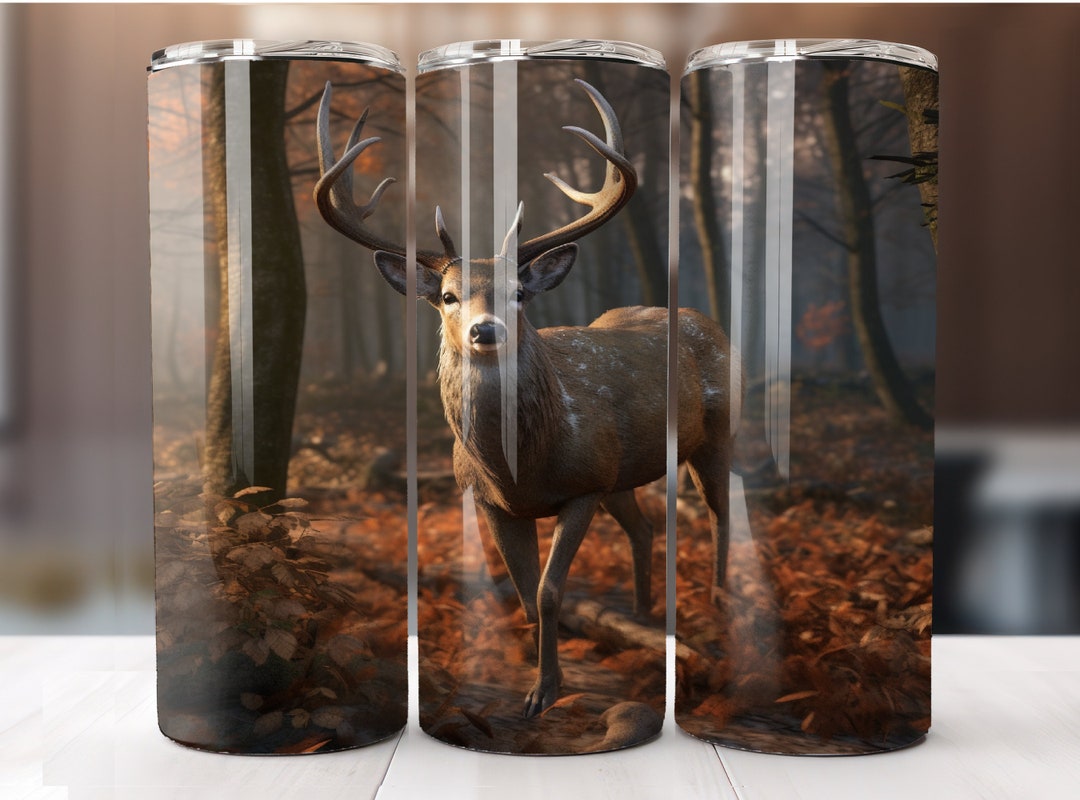 Deer Tumbler Wrap, 20 Oz Skinny Tumbler Sublimation Design, Instant ...