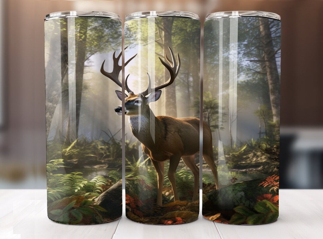 Deer Tumbler Wrap, 20 Oz Skinny Tumbler Sublimation Design, Instant ...