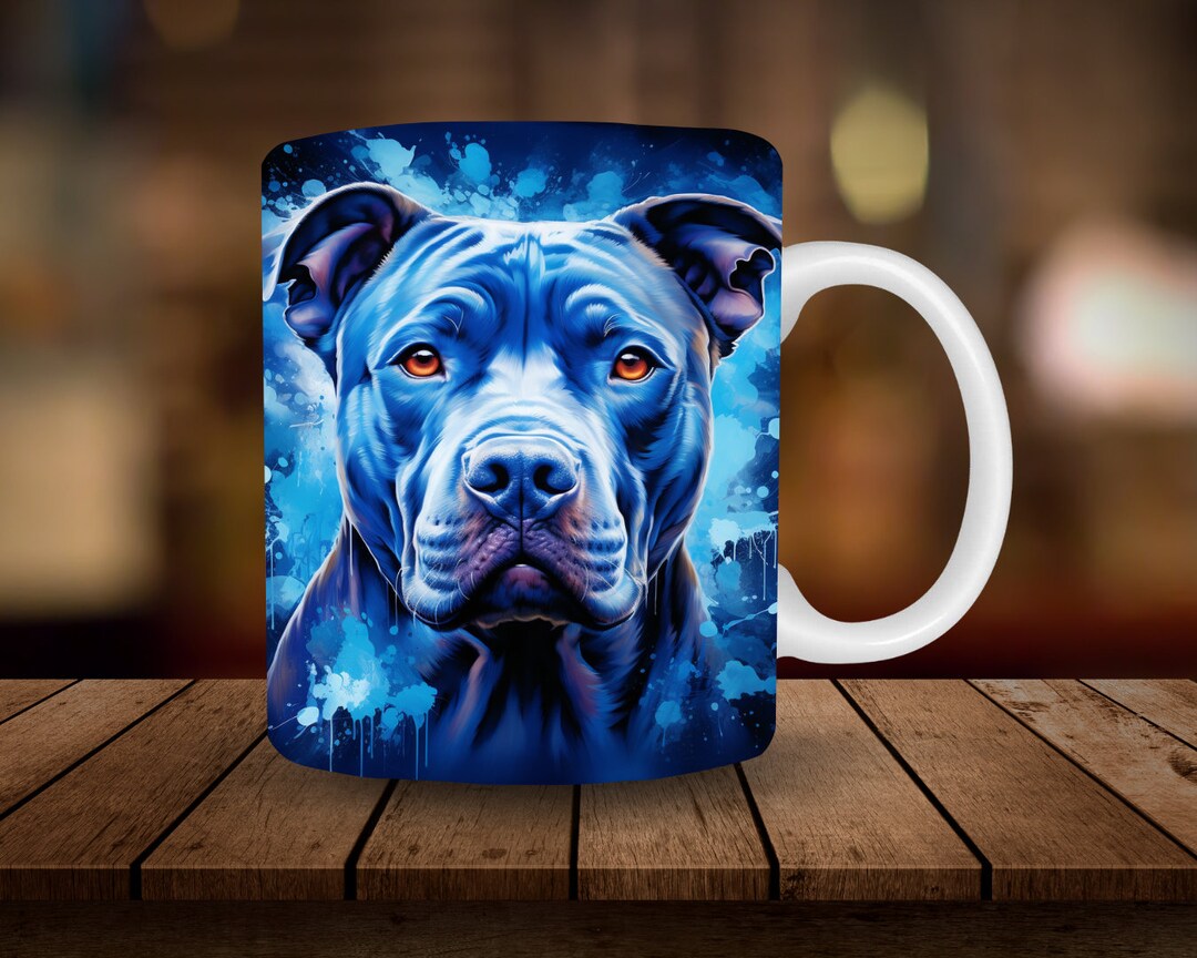 Pitbull Mug Sublimation 11oz, 15oz Mug Sublimation Wrap, Digital