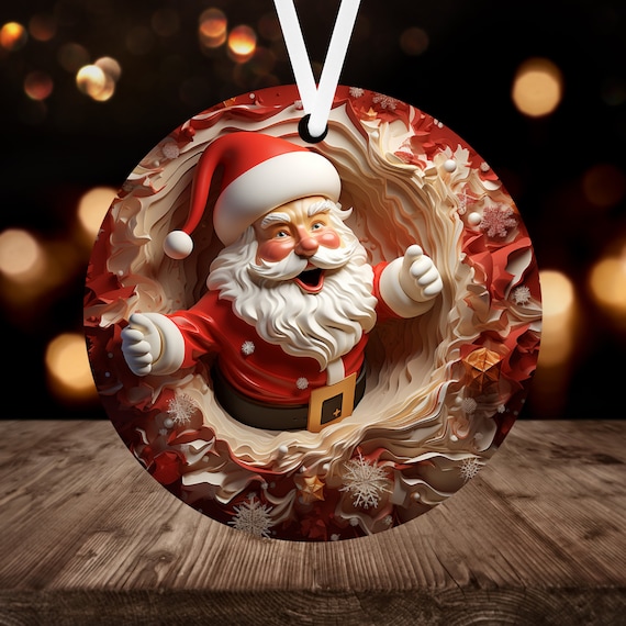 DIGITAL FILE Santa Claus Suit Christmas Ornament Sublimation Template 