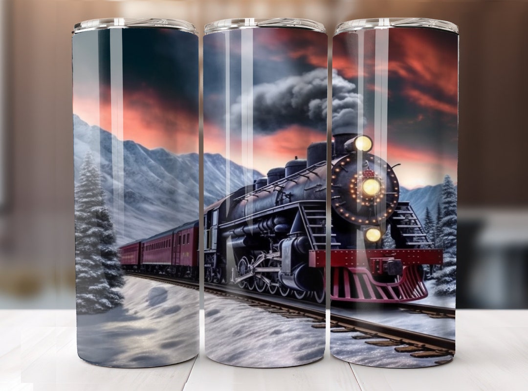 Train 20 Oz Skinny Tumbler Sublimation Design Digital Download PNG ...