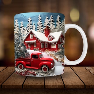 3D Blauer Schneemann Becher Sublimation, 3D Weihnachten 11 Unzen, 15 Unzen Becher Sublimation Wrap, digitaler Download Becher PNG, Kaffeetasse Teetasse Wrap PNG