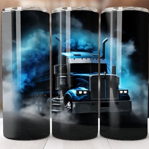 Semi Truck Tumbler Wrap 20 oz Skinny Tumbler Sublimation Design Digital Download PNG Instant Digital Only, Trucker Tumbler Diesel PNG Wrap