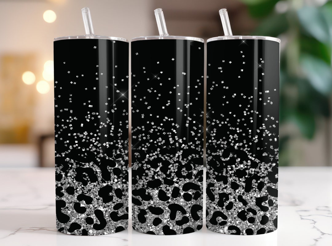 Glitter Cheetah Tumbler Wrap 20 Oz Skinny Tumbler Sublimation Design ...