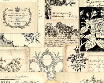 French Manuscript Ephemera: Antique Journal Pages (Digital Download)