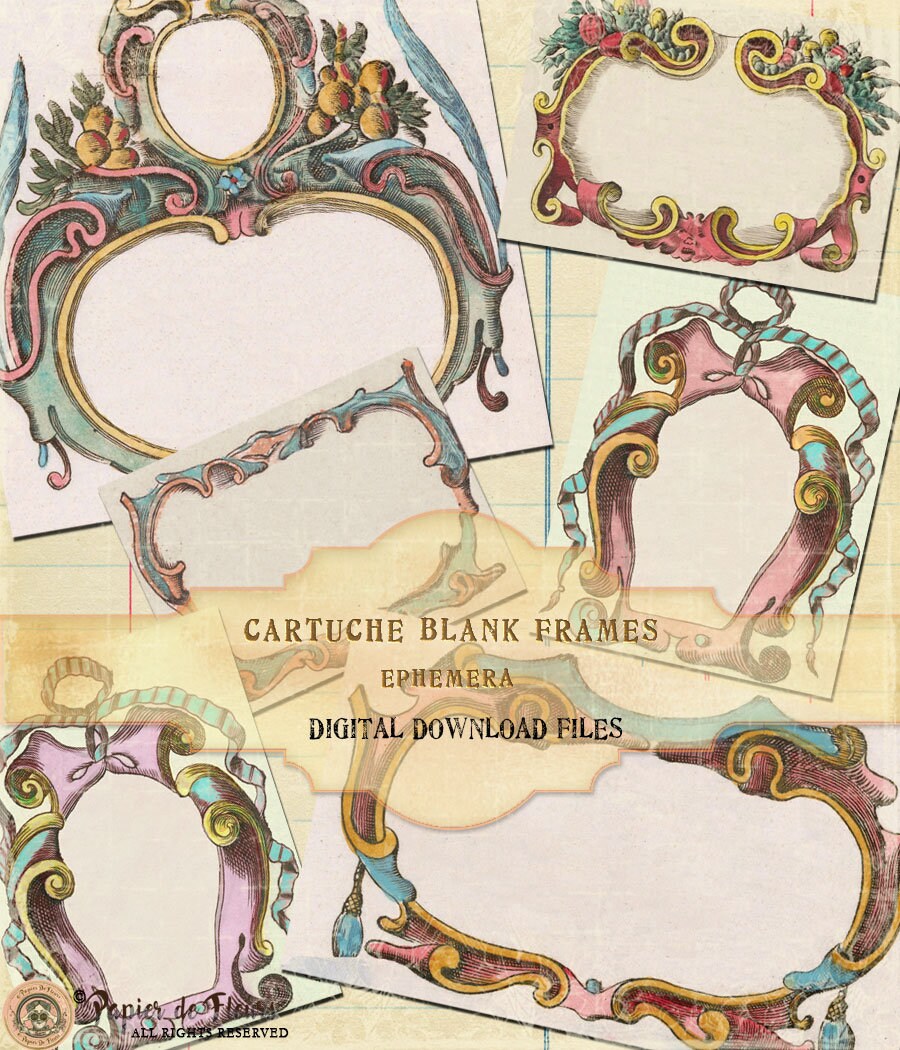 Printable Blank Labels, Old Frames for Junk Journal, Victorian ...