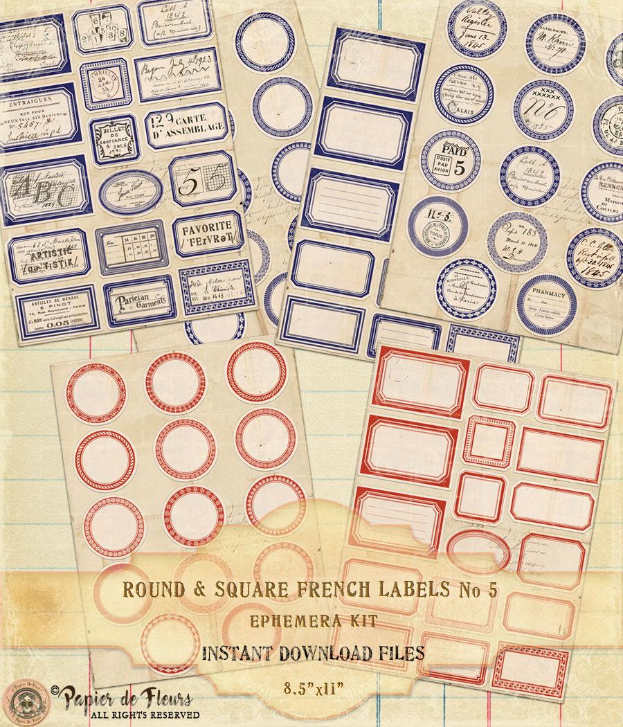Vintage French Labels Ephemera Kit, Antique Pharmacy Apothecary Tags No ...