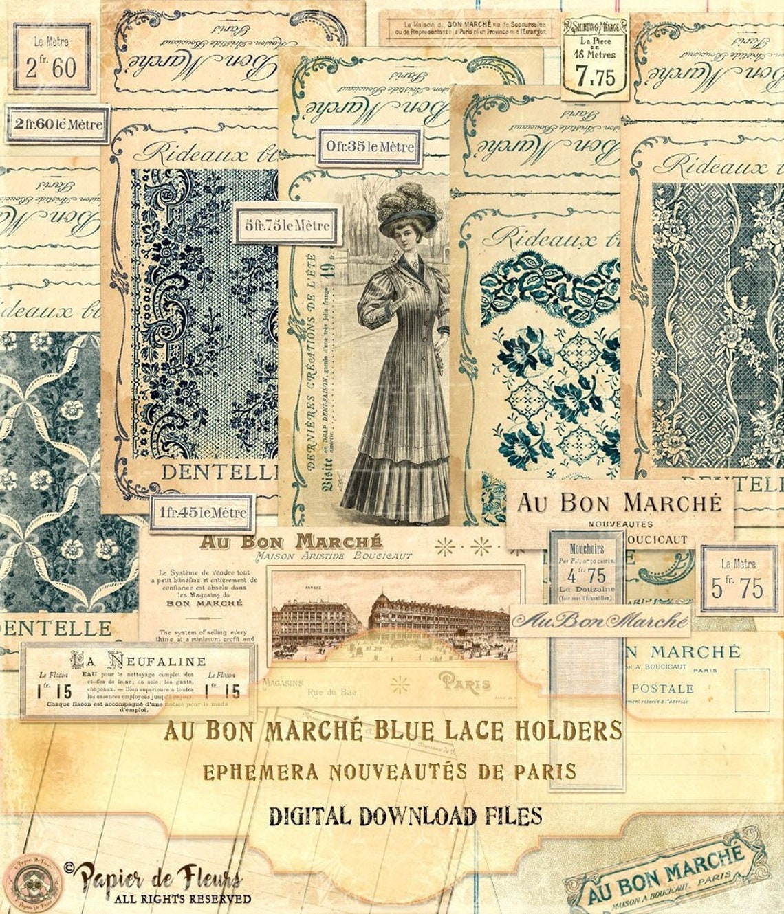 French Blue Lace Jemima main image 0