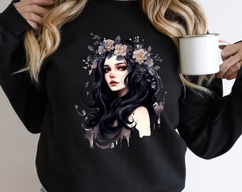 Bluza Whimsigoth Whimsigoth Clothing Dark Academia Cottagecore Goth Shirt Witchy Gifts Fairycore Pastel Goth Gift Halloween Shirt