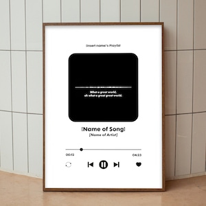 Custom Song Lyrics Digital Art For Print,Song Lyrics Wall Art,Custom Lyrics Digital Art,Music Poster,Personalised Print,Anniversary Gift